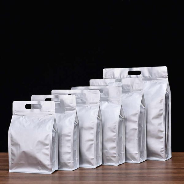 Wholesale 23*35+5cm Reusable Stand up Zipper Bag Smell Proof Mylar Aluminium Foil Zipper Bag for Food Coffee Beans Tea Grains