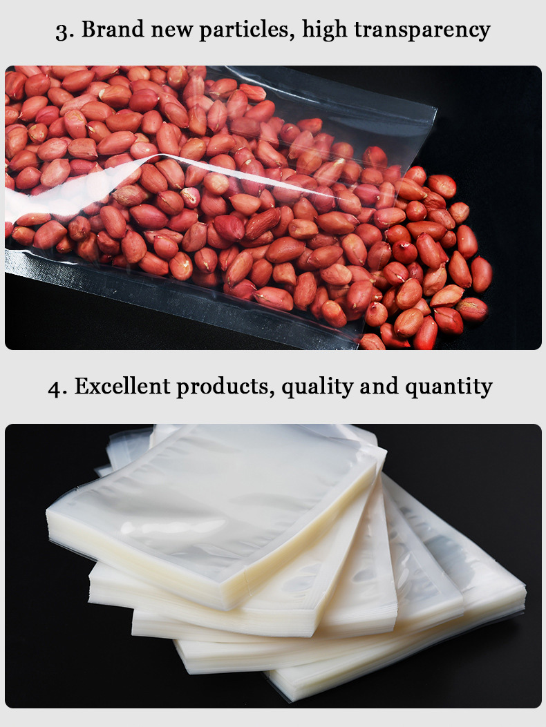 Flat vacuum packaging bag