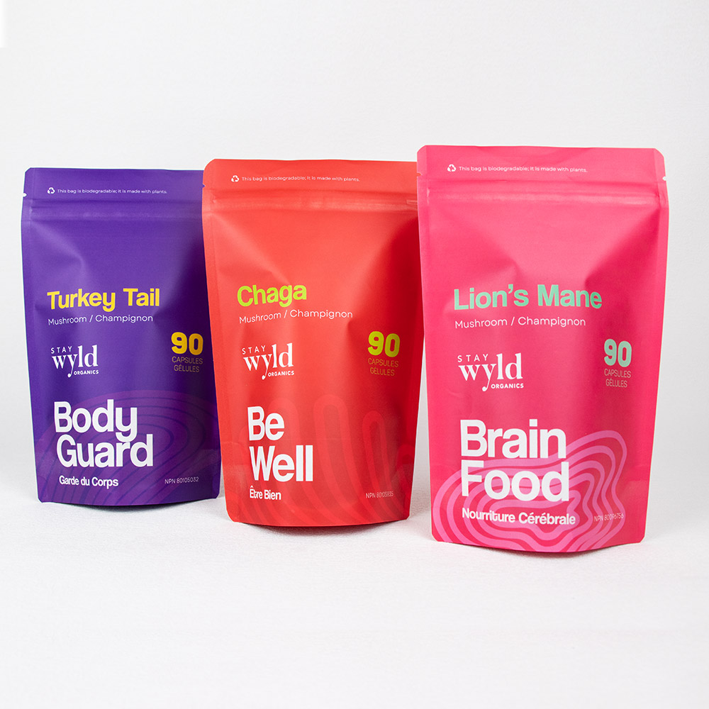 Recyclable vertical coffee and tea bag packaging with kraft paper and window