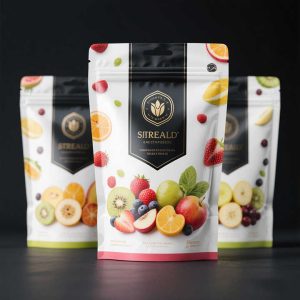 Custom printed stand-up pouch for frozen and dried passion fruit