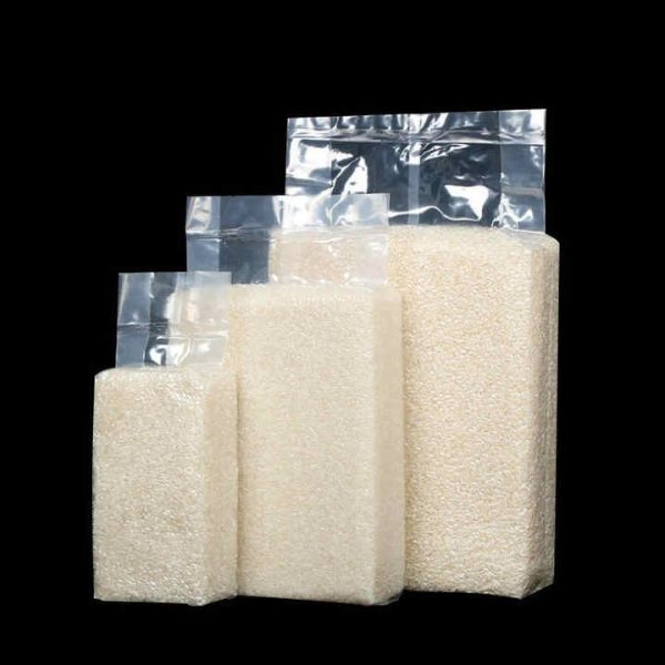 Front and back of vacuum food bag
