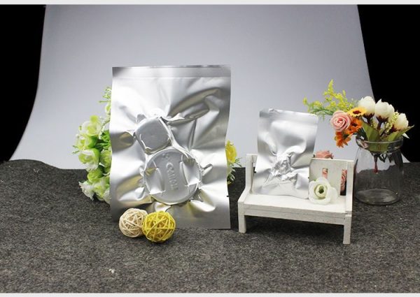 Silver Food Grade Autoclave Vacuum Heat Sealable Plain Aluminum Foil Mylar Bag Open Top Packing Bulk Food Storage Retort Pouch
