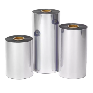 Wholesale Bright Silver Aluminum Foil PET Laminated PE Roll Raw Material Film for Flexible Packaging Composited Treatment