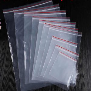 Clear custom zip lock bag detail