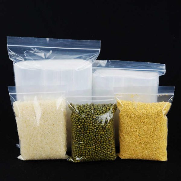 Single zipper plastic bag custom design