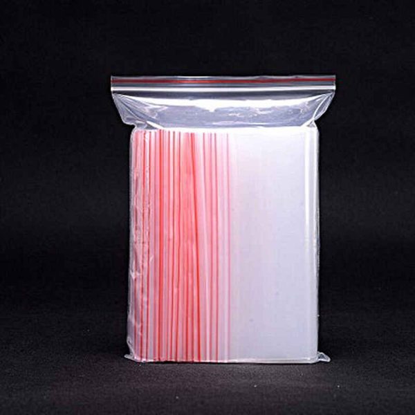 Transparent custom printed zip bag