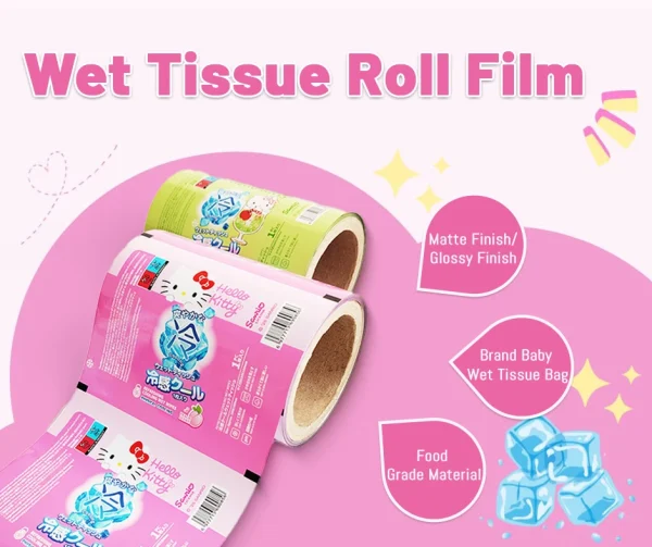 Stand-up pouch roll film samples in various sizes