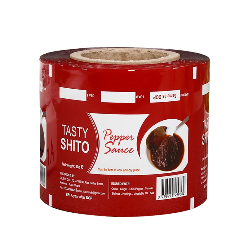 metallized foil film roll stand-up pouch ready custom printed food packaging