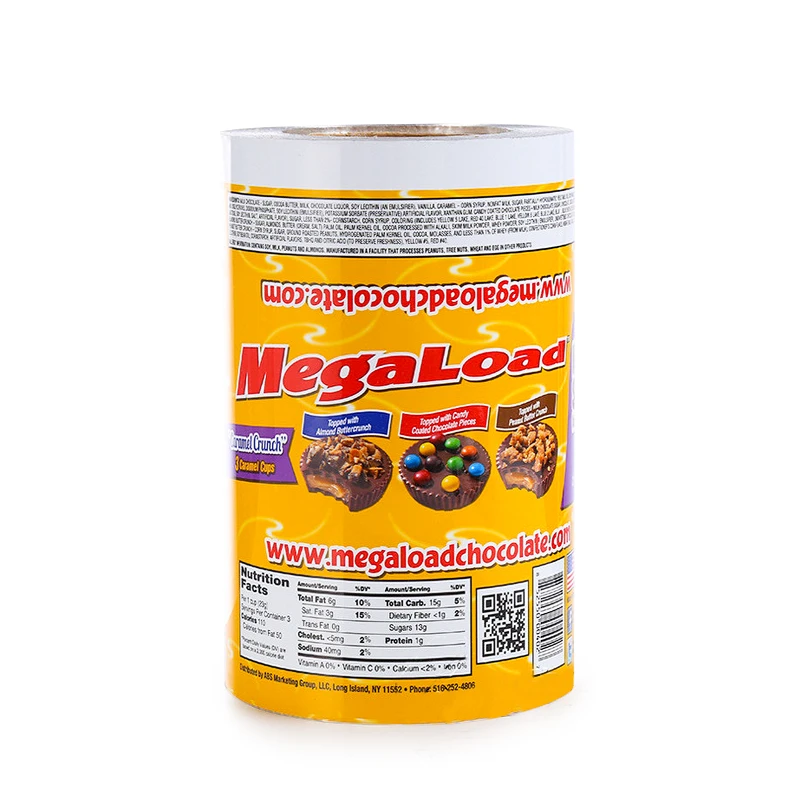 metallized foil film roll for biscuit packaging custom printed